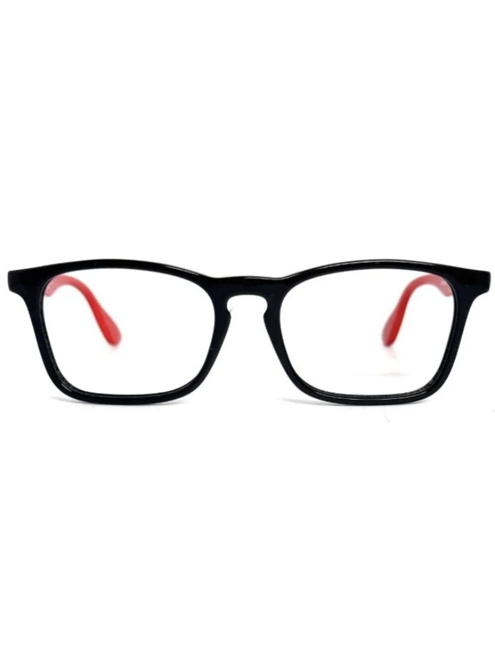 Ray-Ban Jr Kids Eyeglasses FRAMES ONLY Black Red RB 1553 3725 46-16-130 Full Rim
